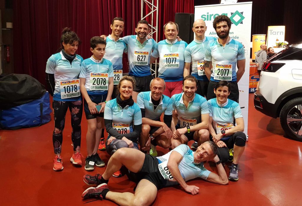 Nos 12 coureurs tout sourire avant le départ des 10km de Castres 2019