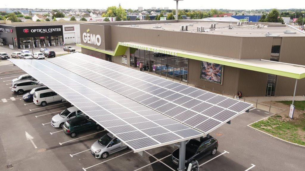 Gémo photovoltaic shade in Trignac