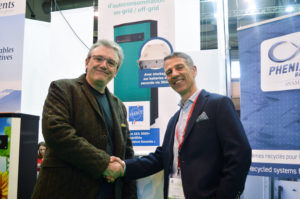 Eric Nottez (SNAM Groupe) et Bruno Bouteille (Sirea Group) au salon EnerGaïa 2019 à Montpellier