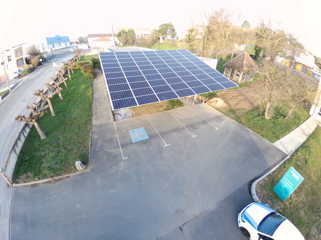 21 kWp photovoltaic carport at Sirea