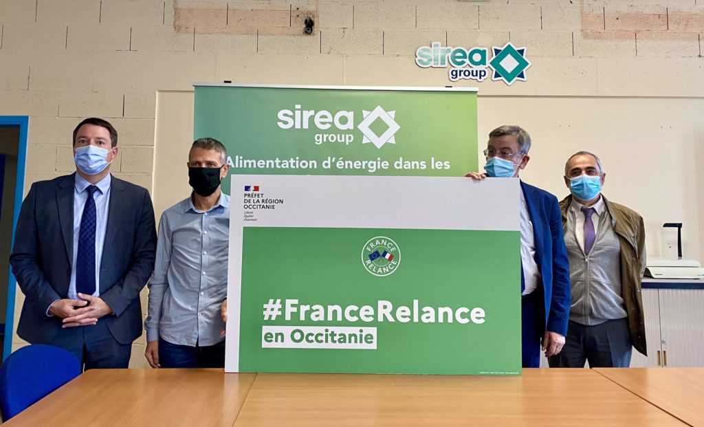 France Relance en Occitanie : Visite à Sirea de Jean Terlier, François Proisy et Claude Le Gloahec