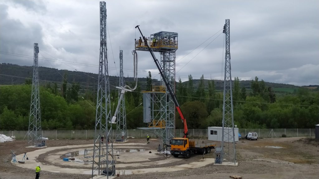 Projet MOSAIC - Montage du récepteur sur l'installation prototype au CENER (Sanguesa - Avril 2021)